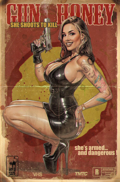 Gun Honey Doubles Down #1 Virgin VHS Variant by Cedric Poulat (Limited to 500)