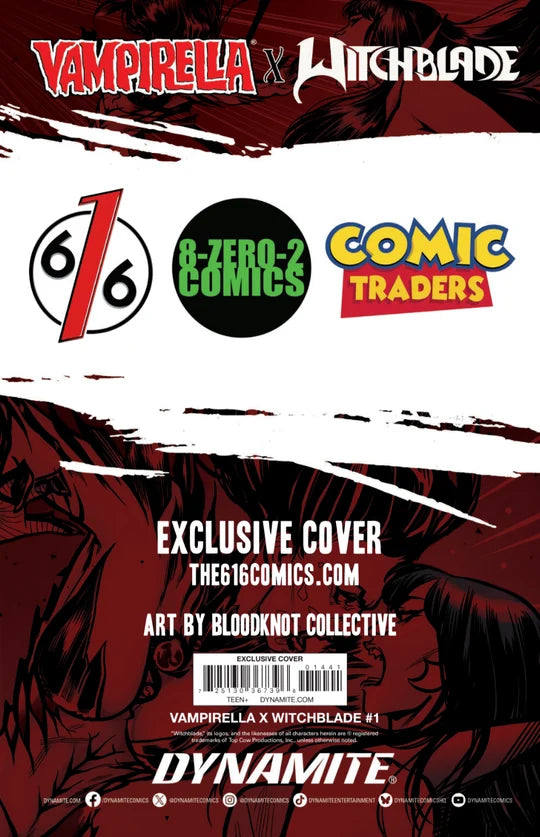Vampirella / Witchblade #1 Trade Dress Variant by BLOODKNOTCOLLECTIVE (Limited to 500) 8.26.26