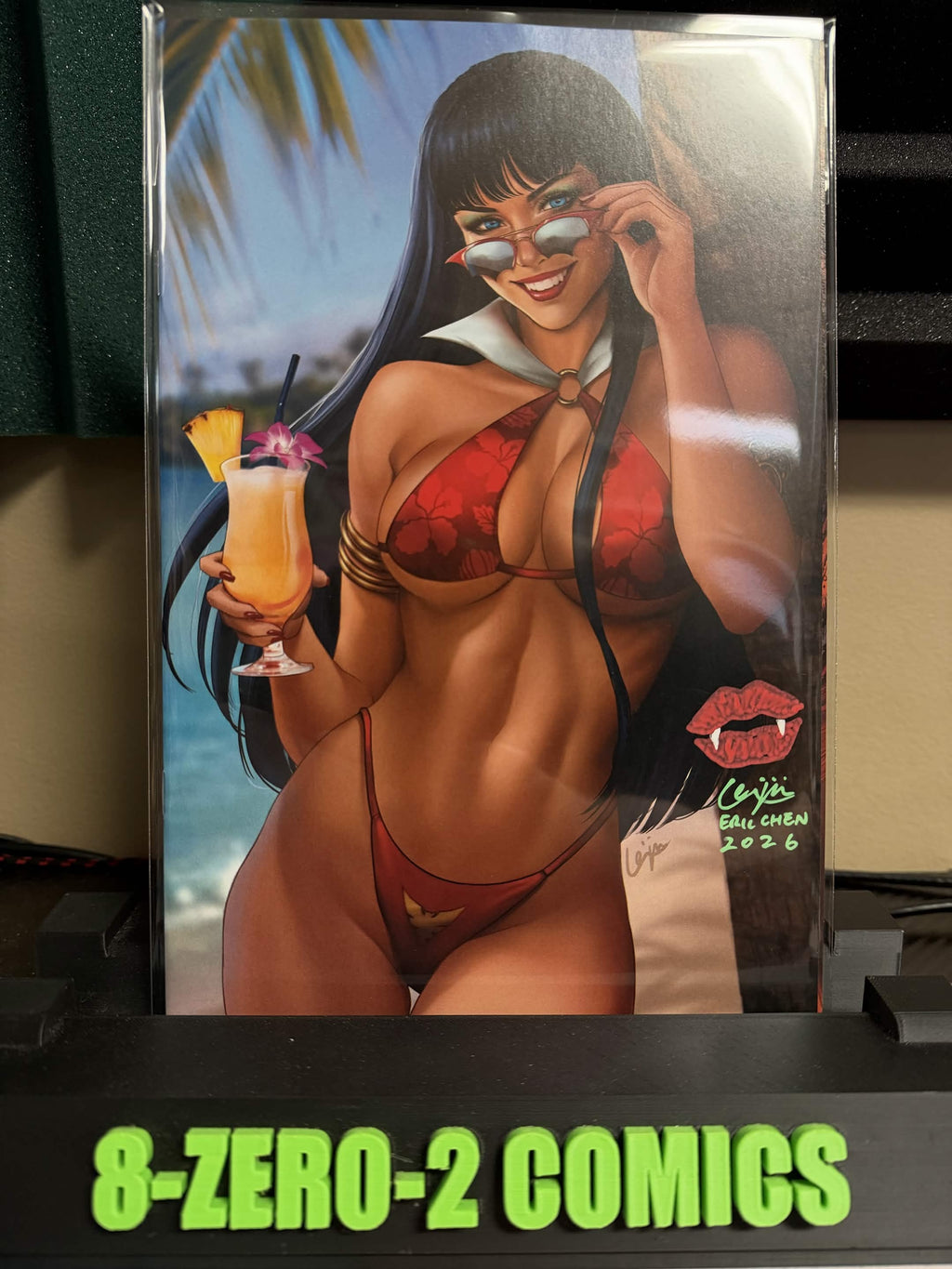 ✍️ Vampirella: Summer Special 2026 Virgin Variant by Eric "Weijic" Chen (Limited to 500) Signed in Green Ink & Lip Remark
