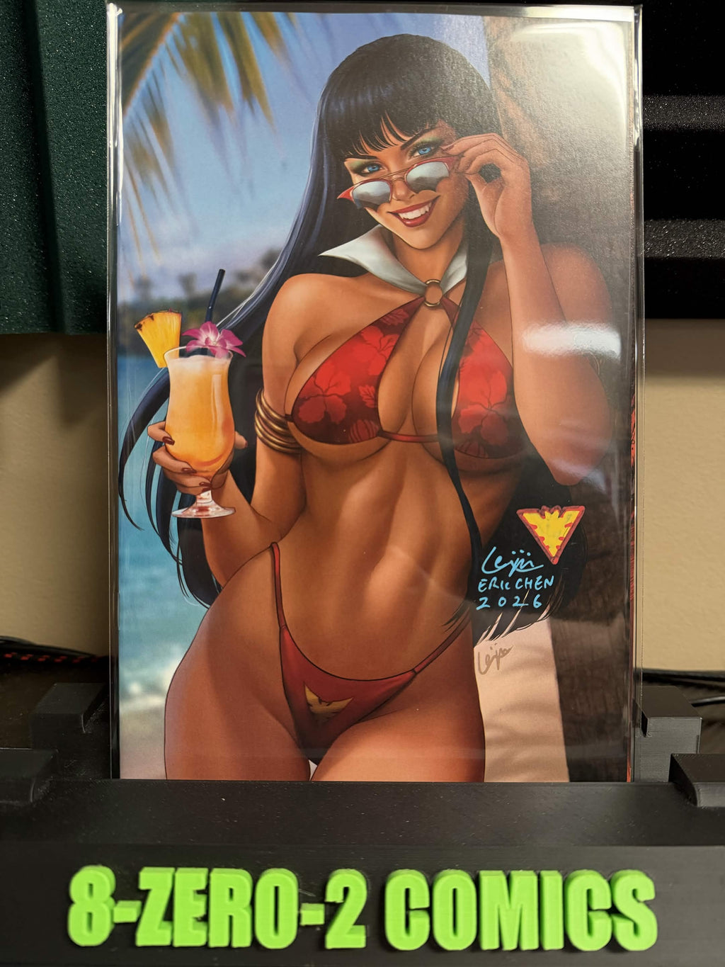 ✍️ Vampirella: Summer Special 2026 Virgin Variant by Eric "Weijic" Chen (Limited to 500) Signed in Blue Ink & Emblem Remark
