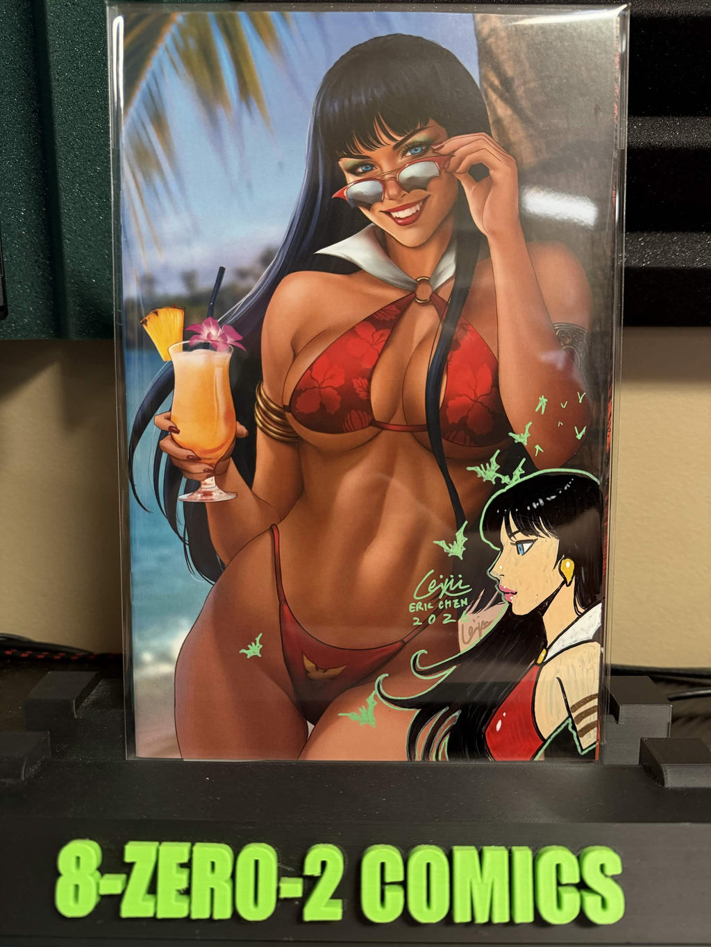 ✍️ Vampirella: Summer Special 2026 Virgin Variant by Eric "Weijic" Chen (Limited to 500) Signed in Green Ink & Full Color Character Remark