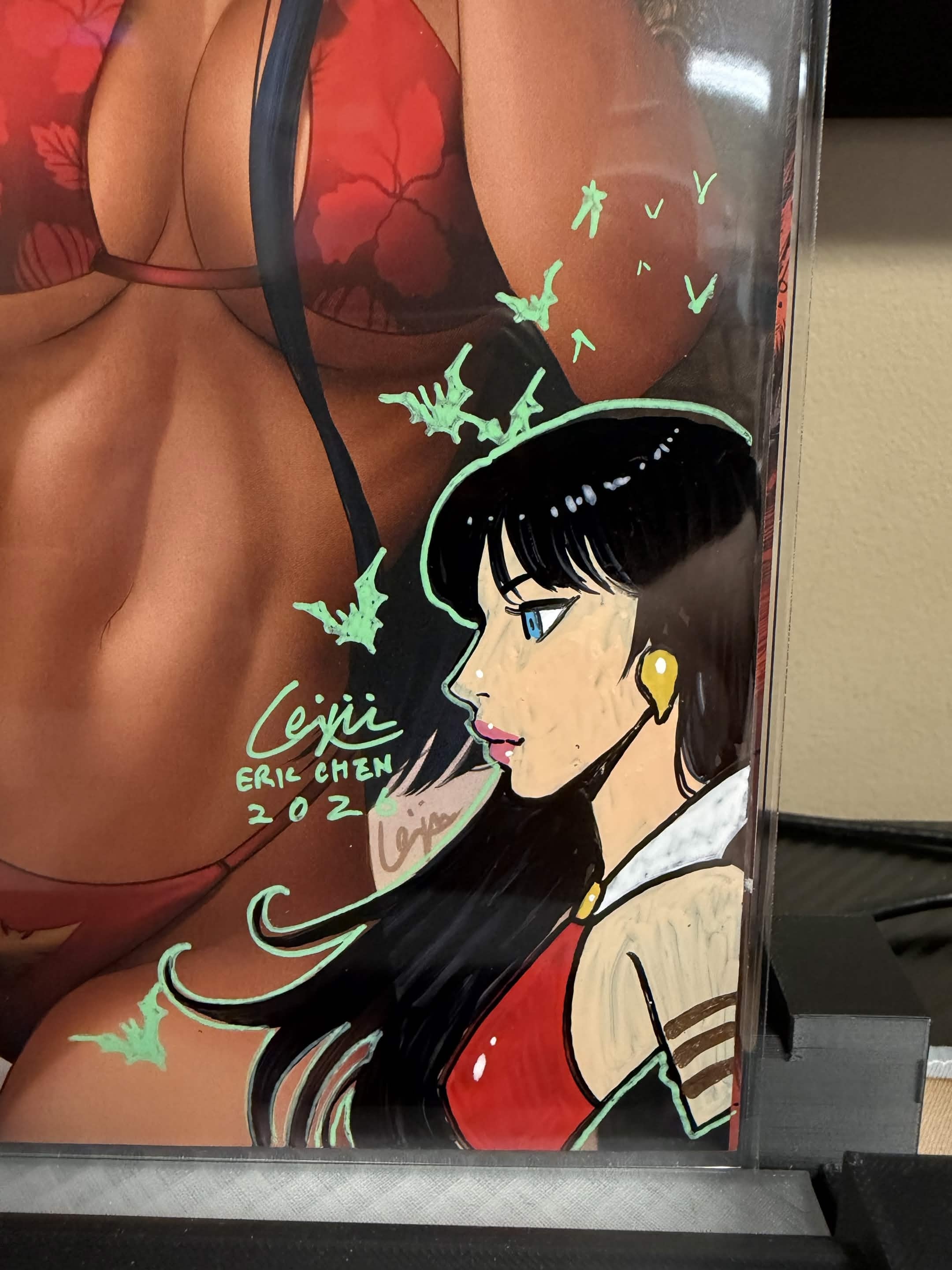 ✍️ Vampirella: Summer Special 2026 Virgin Variant by Eric "Weijic" Chen (Limited to 500) Signed in Green Ink & Full Color Character Remark