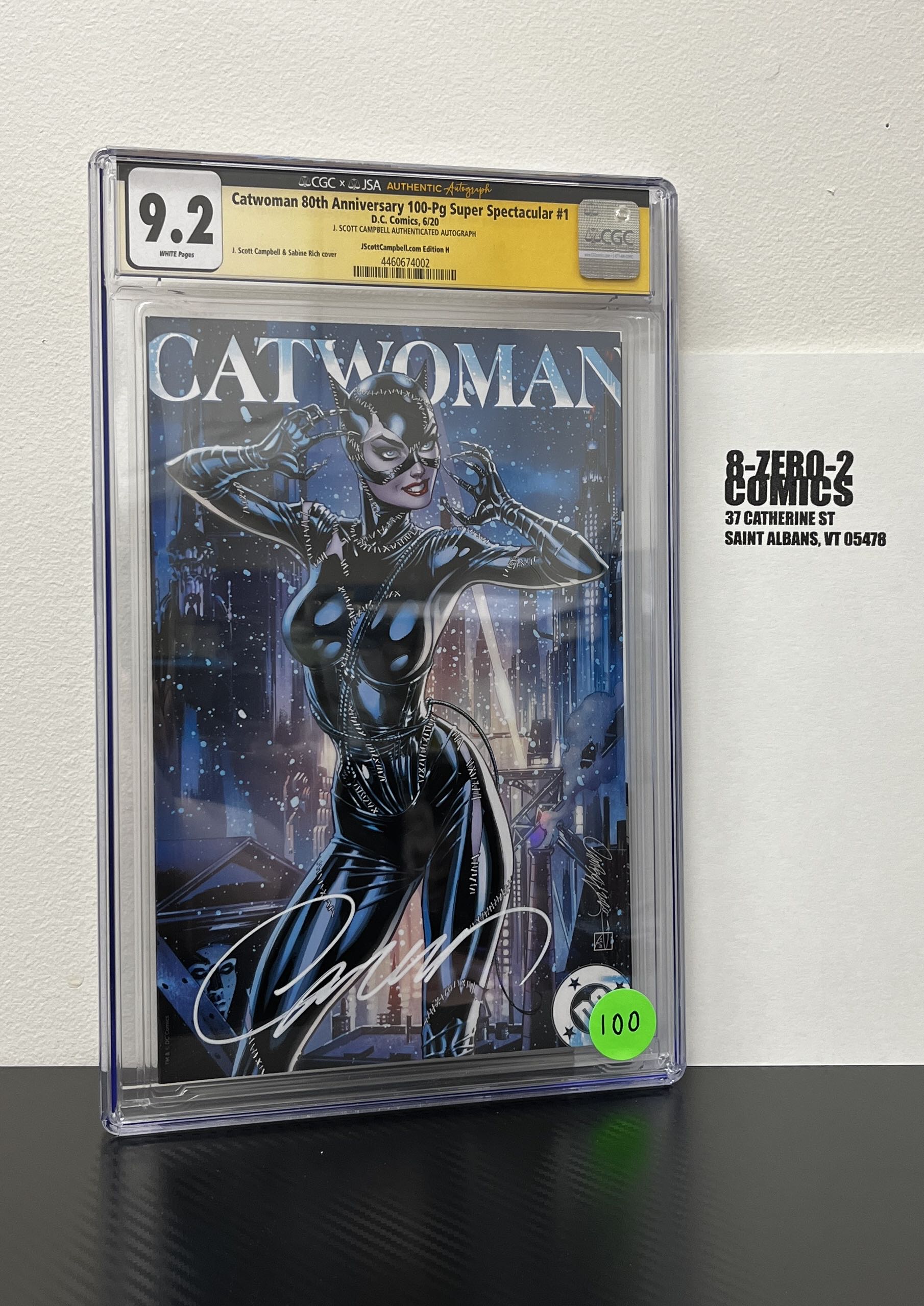 Catwoman 80th Anniversary 100-Pg Super Spectacular #1 - June, 2020 - J. Scott Campbell CGC x JSA 9.2