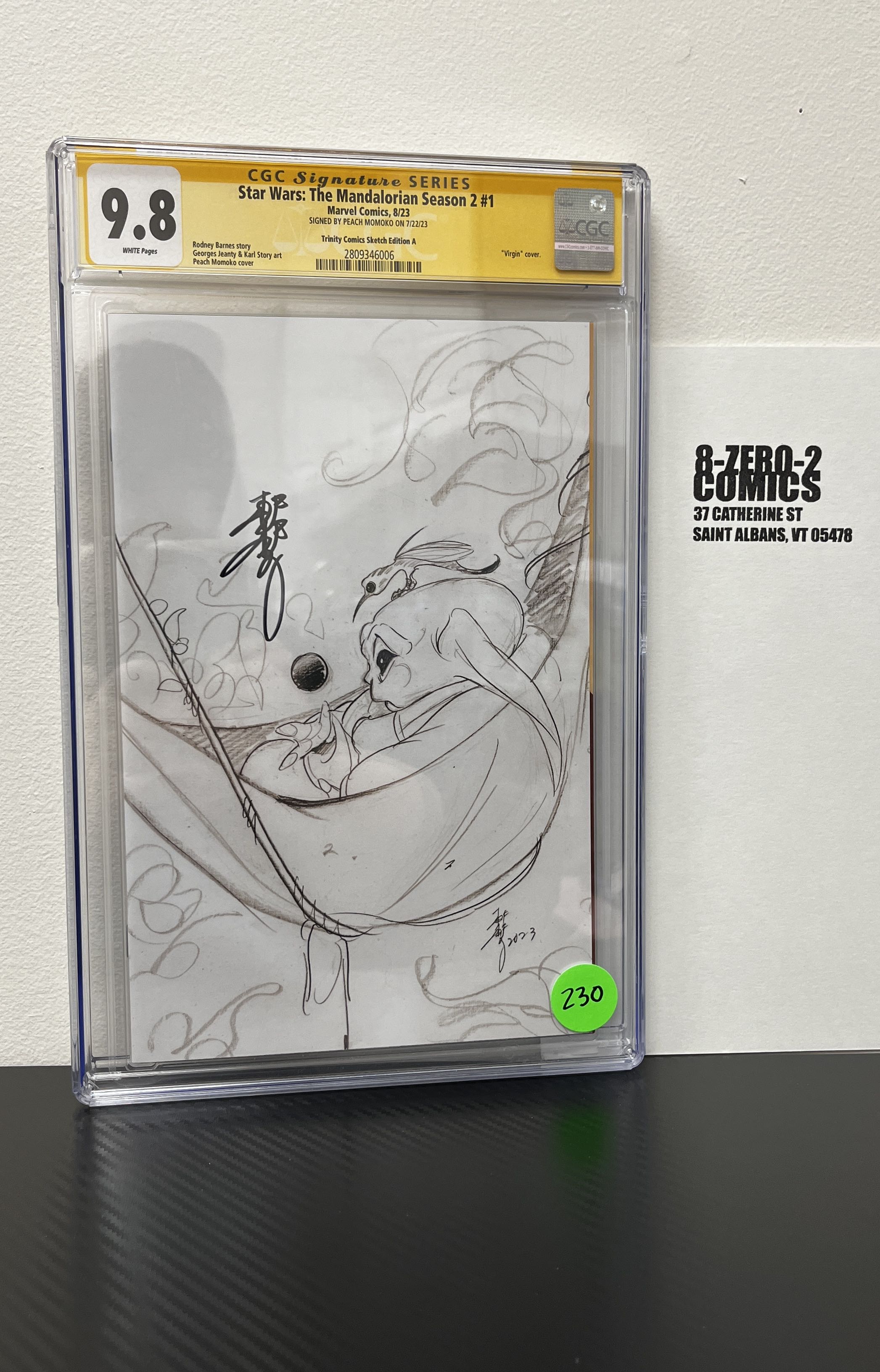 Star Wars: The Mandalorian Season 2 #1 - August, 2023 - Peach Momoko CGC SS 9.8 [Signed]