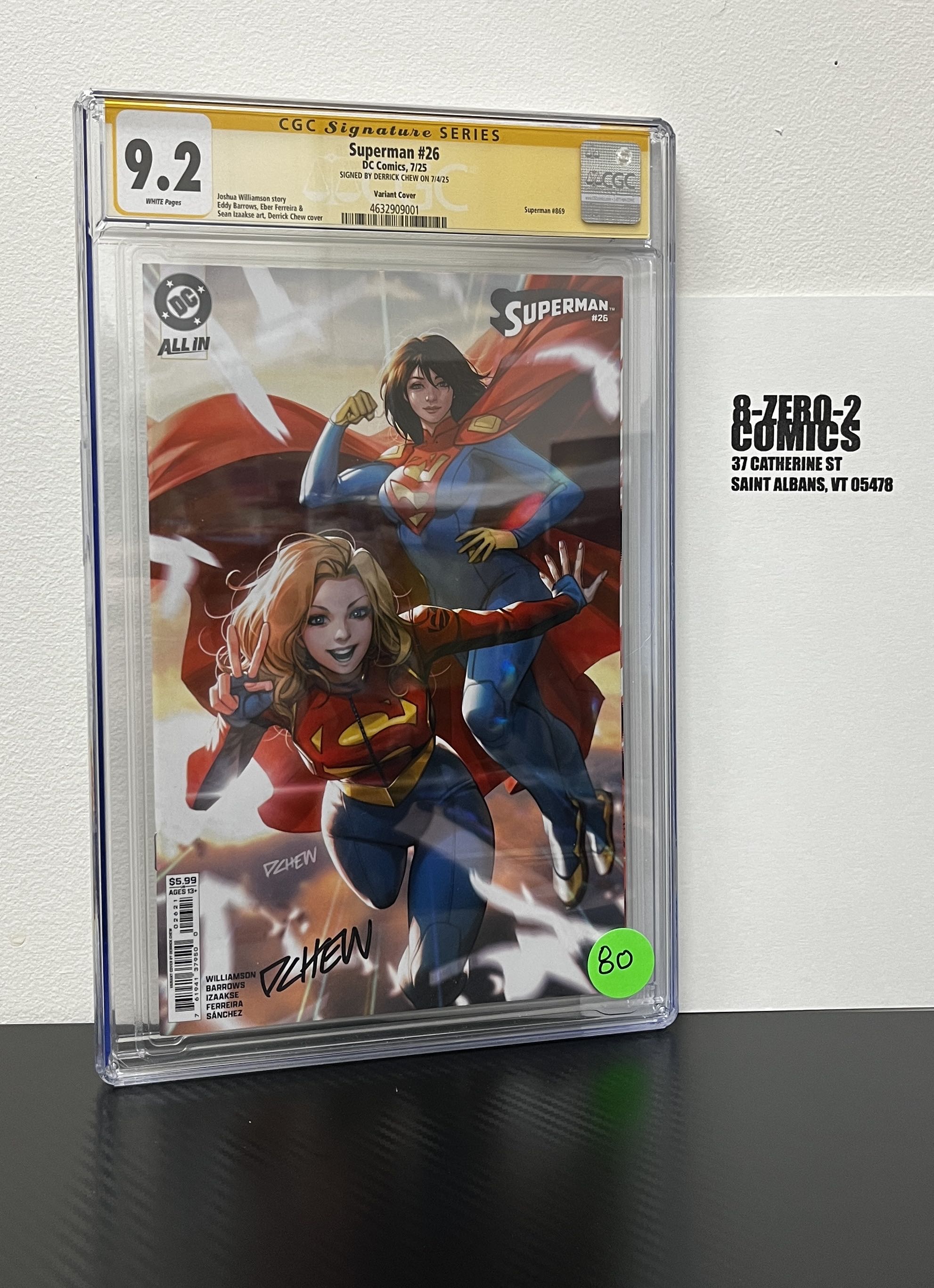 Superman #26 - July, 2025 - Derrick Chew CGC SS 9.2 [Signed]
