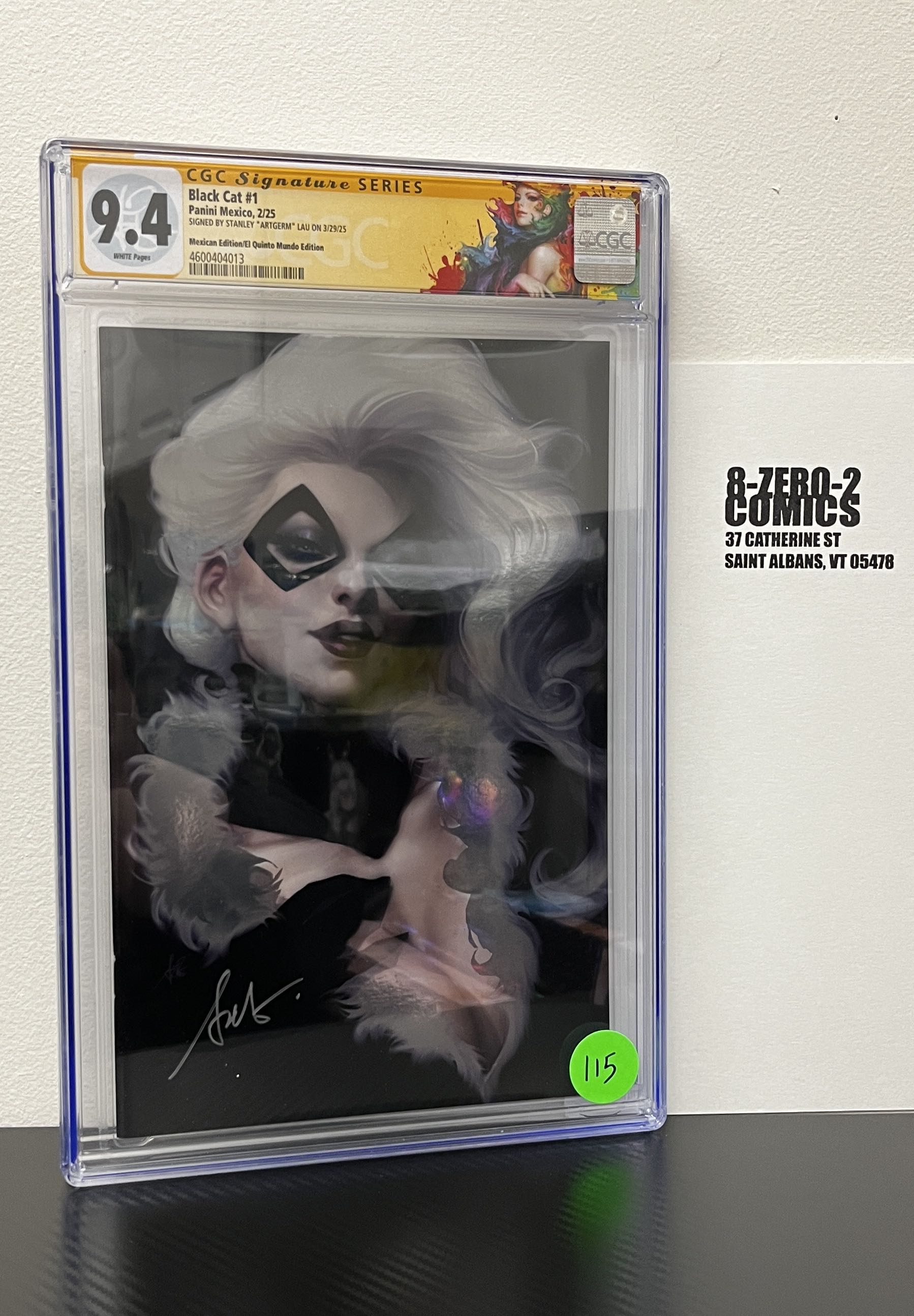 Black Cat #1 - February, 2025 - Stanley "Artgerm" Lau Mexican Foil Edition CGC SS 9.4 [Signed]