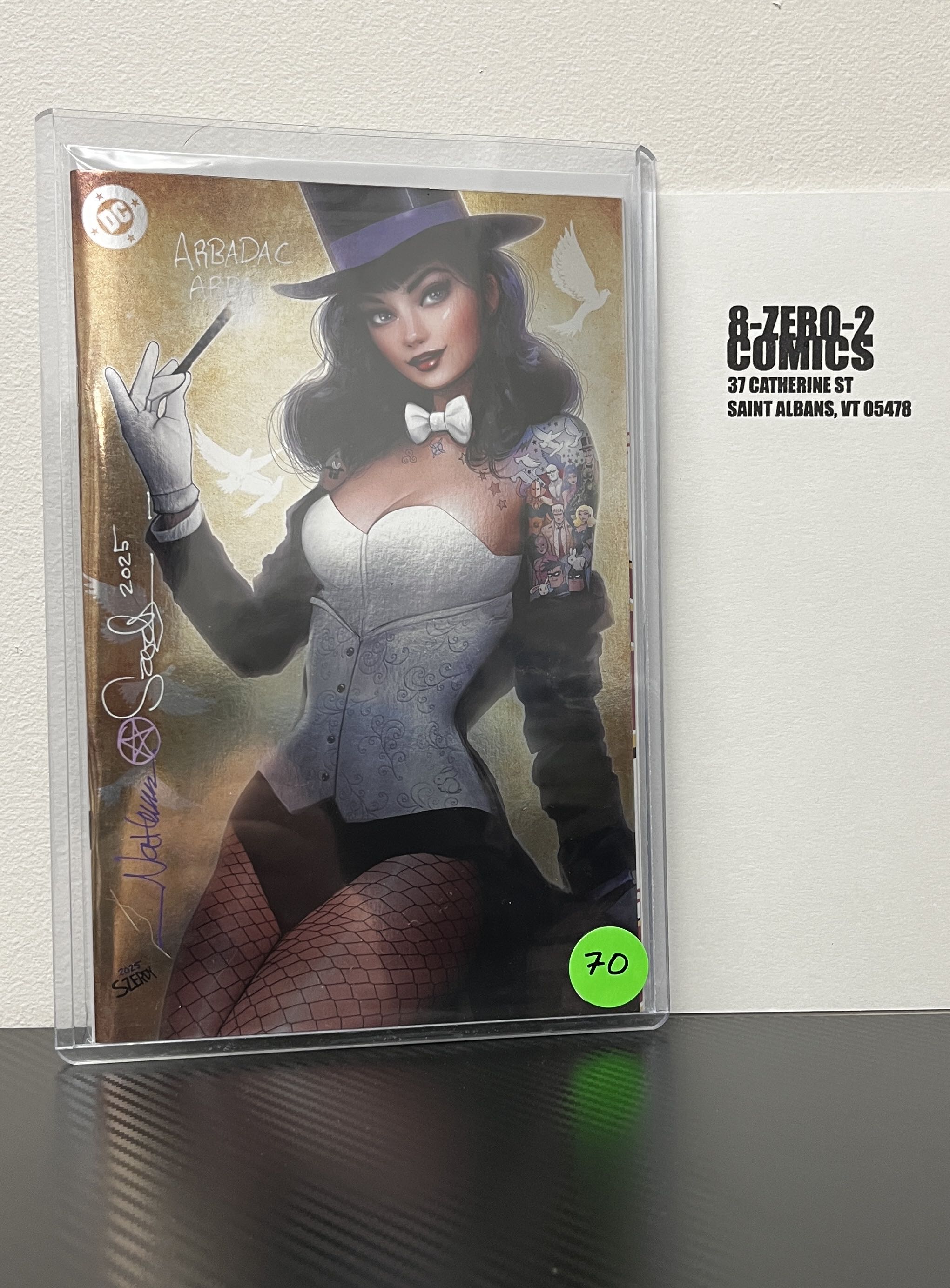 Zatanna #1 - Nathan Szerdy Foil [Signed and Remarqued in Purple, White, and Pink Ink]