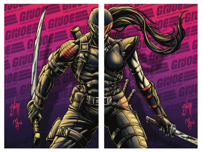 GI Joe: Real American Hero #331 Snake Eyes & Dawn Moreno Connecting Full Art Set (Limited to 750) 8.12.26
