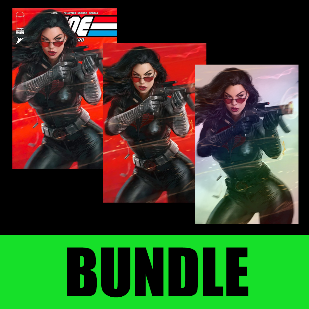 [3 Pack] GI Joe Real American #329 Trade, Virgin, & Foil by Shikarii (LTD to 750) 6.10.26